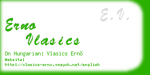 erno vlasics business card